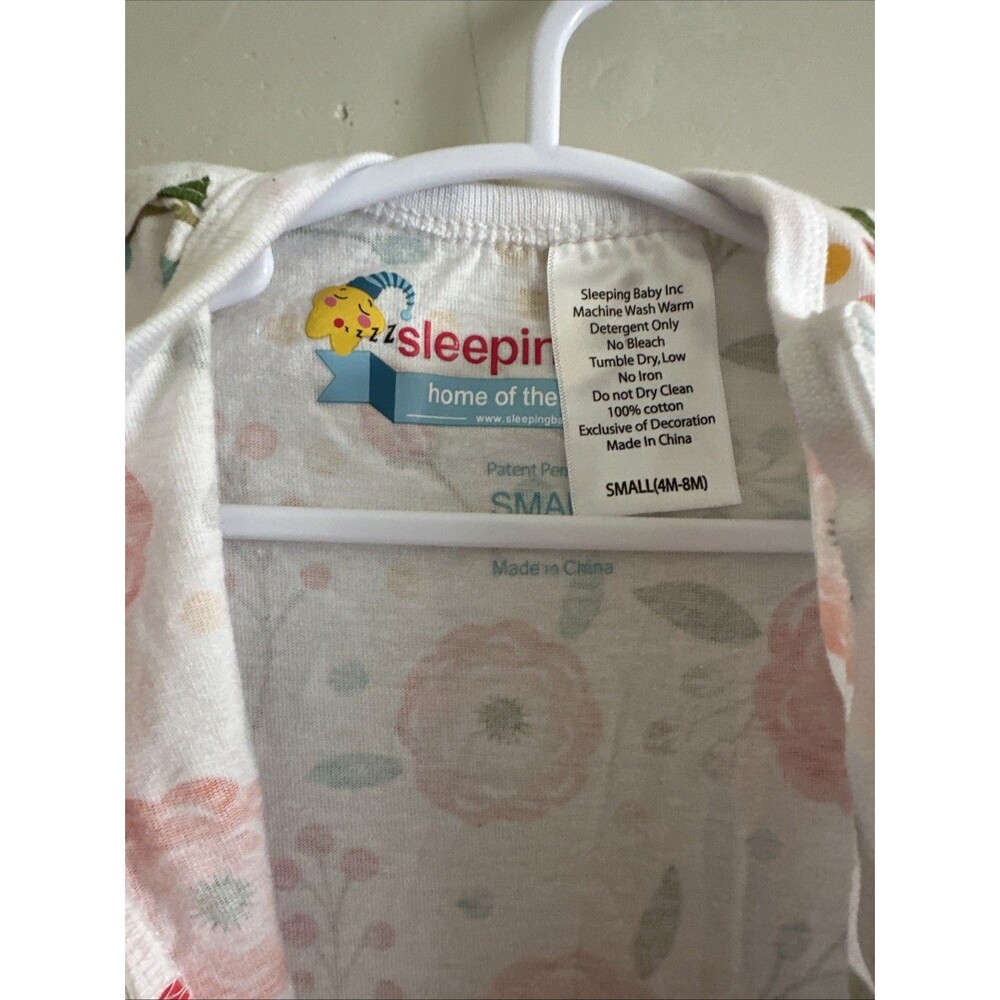 Zipadee Zip Sleep Sack Baby Small Pink Flowers Sleeping 4-8 Months Pajamas - Picture 4 of 8